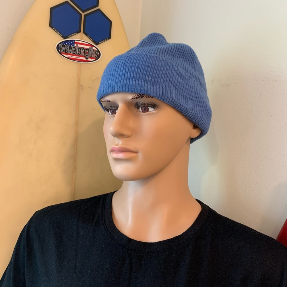 Vintage 90s GAP Fleece Lined Winter Beanie Hat Blue
